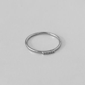 💎💎TOP SELLER💎💎Sterling Silver Tiny CZ Ring, Dainty Simple Ring, CZ Stone Jewelry